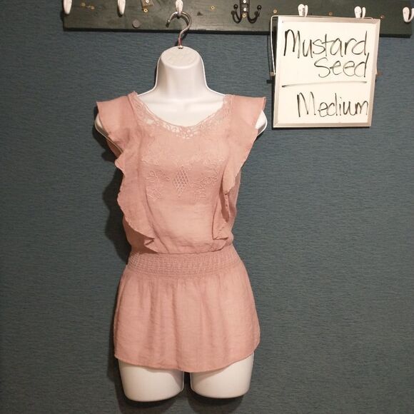 Mustard Seed Tops - Mustard Seed sleeveless bohemian top medium